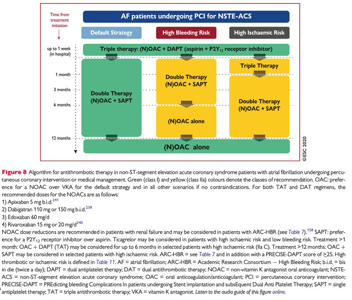 AF patients undergoing PCI for NSTE-ACS