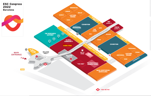 Plan du congrès ESC 2022