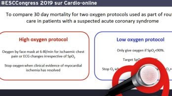 Il ne faut pas administrer systématiquement de l’oxygène dans les SCA !