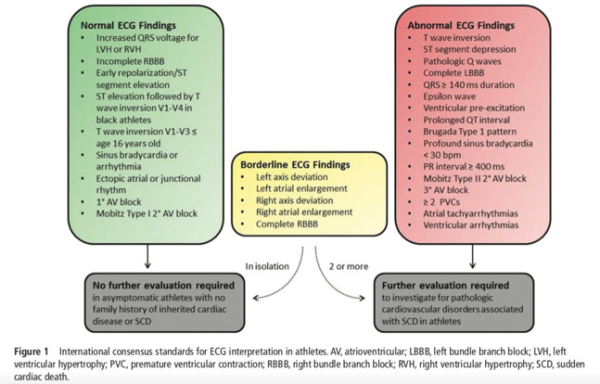 Drezner J et al. Interna-onal criteria for electrocardiographic interpreta-on in athletes. BJSM 2017