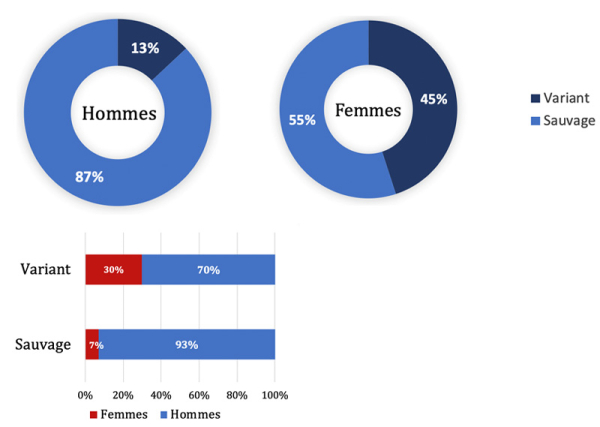 Figure 1. Répartition des génotypes selon le sexe