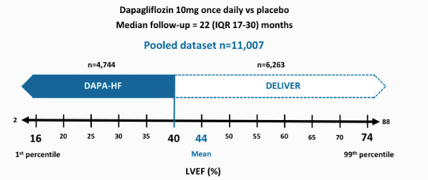 Figure 1. Design de l’analyse poolée de DAPA-HF et DELIVER